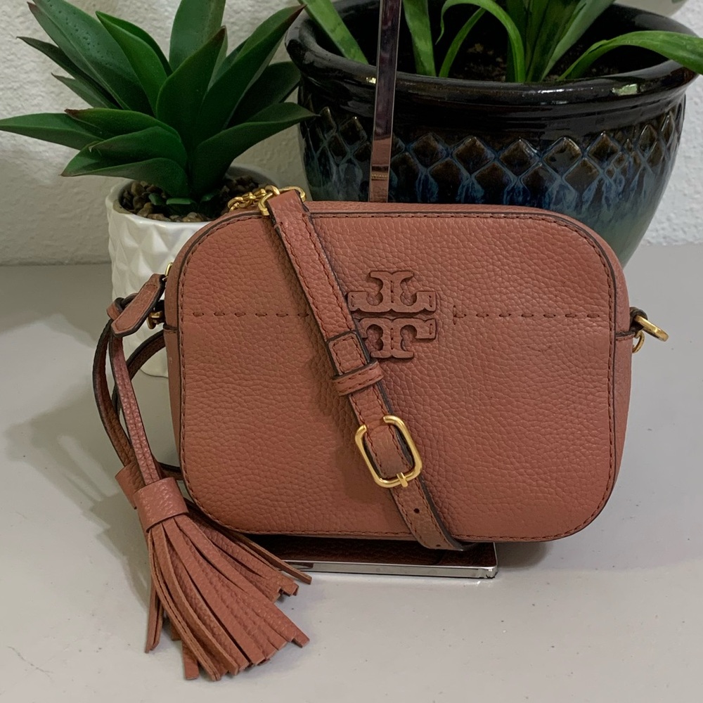 ๐๐ TORY BURCH Crossbody Camera Pink Leather Bag - Picture 12 of 12